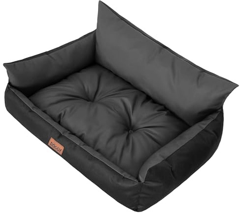 DOGGY Hundebett - Hundekorb für kleine mittelgroße & große Hunde – Haustierbett – Hundesofa – Hundematratze - Tierbett - L 64x49 cm - Graphit