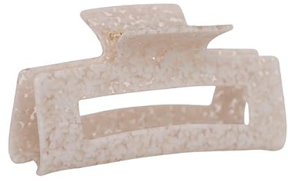 CLAIDE XL Haarklammer (12,5 cm) – innovative Doppelfeder-Technologie, extra starker Halt für dickes & langes Haar – handgefertigt aus Bio-Acetat – komfortabel & kopfschonend (creme)