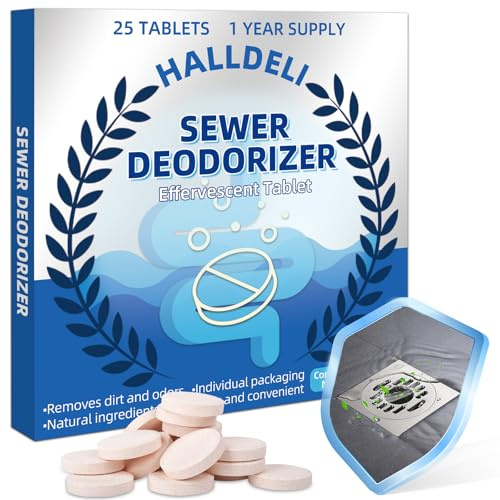 Pastilles Déodorantes pour Égouts, Élimine les Mauvaises Odeurs de Fosse Septique dans la Salle de Bain, Nettoie les Fosses Septiques et les Évacuations des Entartrages Tenaces, Mousse, Détergent pour