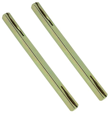 2 Stück 130mm Türgriff Spindelstange, Vierkantstift 8mm aus verzinktem Stahl, Ersatz Metallstift Drückergarnitur für Türbeschlag, robuster Vierkant 8mm Drückerstift für Türklinken und Knaufsets