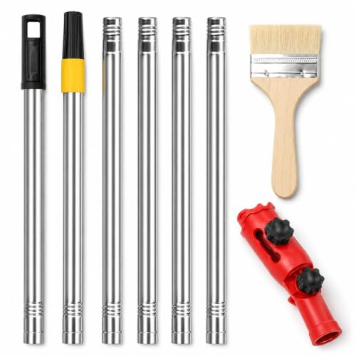 Multi Angle Paint Brush Extender, Extendable Paint Brush Extension Pole | 1.8M Universal Multi-Fit Paint Brush Extender Tool for Ceiling, Walls, Corners, Edges, Suitable for Most Rollers & Brushes