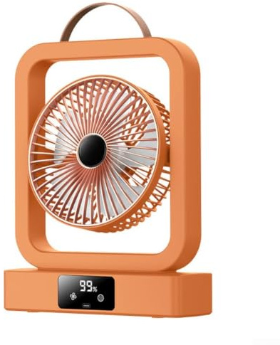 MeevrgR Ventilador telescópico plegable de altura ajustable, ventilador portátil de escritorio con control remoto, funcionamiento silencioso, temporizador de 4 horas para batería para dormitorio