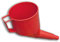 ANGLED FUEL FUNNEL FINE MESH FILTER PLASTIC PETROL DIESEL FUNNEL FOR OIL WATER FUEL IN RED