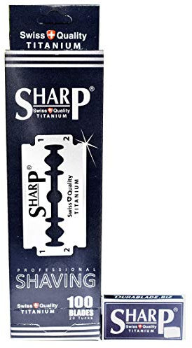 Razor Blades Club Lot de 100 lames de rasoir Sharp Titanium