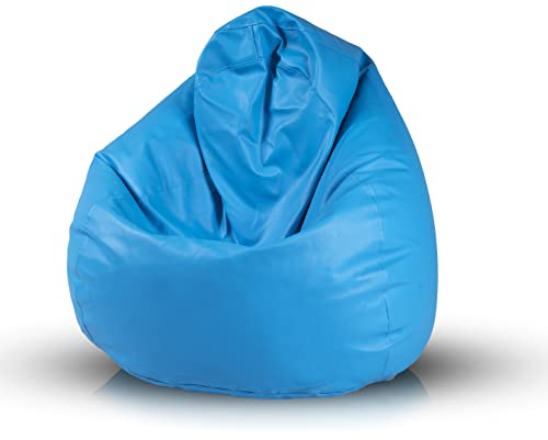 Ecopuf Sitzsack aus Kunstleder mit Füllmaterial EPS Perlen, etterfest Sofa XL Kindersessel Erwachsene Sessel Hocker Pouf Kinderzimmer Gaming Sitzhocker 70x110 cm