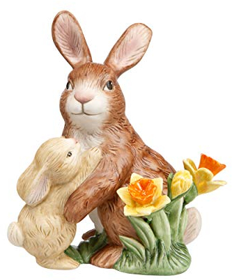 Goebel Ostern Figur Osterhase, Porzellan, Mehrfarbig, 13x9x14 cm