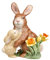 Goebel Ostern Figur Osterhase, Porzellan, Mehrfarbig, 13x9x14 cm
