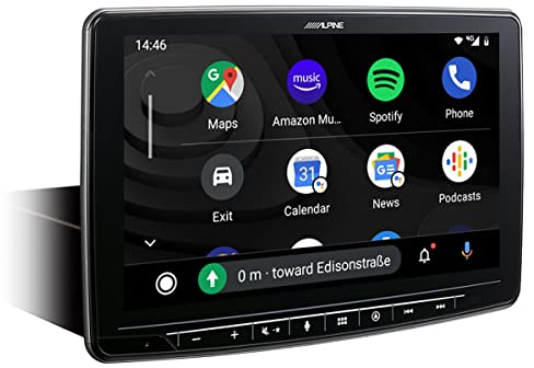 Alpine INE-F904D 1DIN Chassis - 9 Zoll Touchscreen, integrierte Navigation, DAB+, HDMI und Apple CarPlay und Android Auto Combat