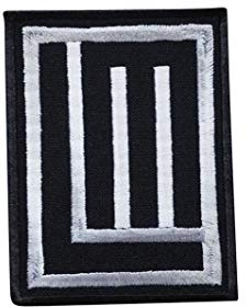 HJZWTS Lindemann Industrial Gothic Aufnher, 1 Stk., Rund, Bgelapplikation, Patch, 9708102031