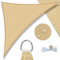 UMI Toldo Vela 3x3x4,25m Triangular Impermeable Vela de Sombra Protección Rayos UV Toldos Exterior Terraza para Patio Jardín- Arena