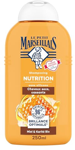 Le Pe Marseillais Shampoo Pflegende Creme Honig aus der Provence und Sheabutter Bio, 250 ml