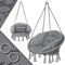 KESSER® Hängesessel mit Kissen - Chill Hängestuhl zum Aufhängen für Erwachsene & Kinder Hängematte bis 150 kg Hängesitz Aufhängung Indoor & Outdoor Wohn & Garten Terrasse, Grau