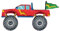 PatchMommy Monster Truck Patch Aufnäher Applikation zum Aufbügeln Bügelbild - für Kleidung Jeans Jacken Kinder Baby
