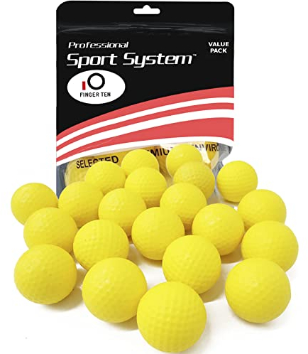 LOVMEAD 18er Pack PU Golfbälle Indoor Outdoor Training, Soft Golf Übungsbälle Golf Trainingsbälle für Damen Herren Kinder Driving Range Schaukel Praxis (Gelb)