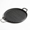 Sartén redonda de hierro fundido, 12 pulgadas, adecuada para gas, eléctrica, inducción, cerámica, halógena, fogata y parrilla para barbacoa, utensilios de cocina de hierro fundido sólido (redondo)