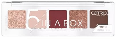 5 IN A BOX mini eyeshadow palette #060-vivid burgundy look 4