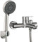 Tecmolog SNA516F3 - Miscelatore monocomando per doccia, in acciaio inox, con doccetta e tubo doccia, 1,5 m, in nichel spazzolato, SNA516F3
