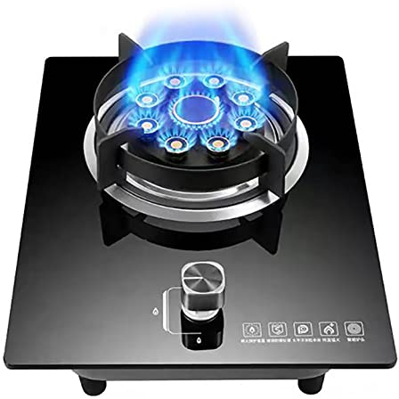 Estufa De Gas Incorporada, Estufa De Gas De Fuego De Nueve Cavidades De 7.2KW, Anillo De Vitrocerámica Portátil De Hierro Fundido, para Calentar, Cocinar, Hervir, Freír, Cocer A Fuego Lento [Clase E