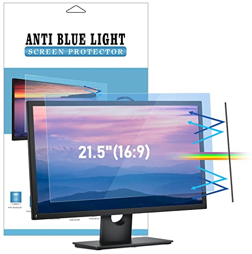 LAMA Anti Blaulichtfilter für 21,5 Zoll Monitor, Blaulicht blockierende Displayschutzfolie, Anti Blue Screen Protector Anti UV/Blendschutz/Augenschutz, Universal Bildschirmfilter 16:9 (476x268mm)