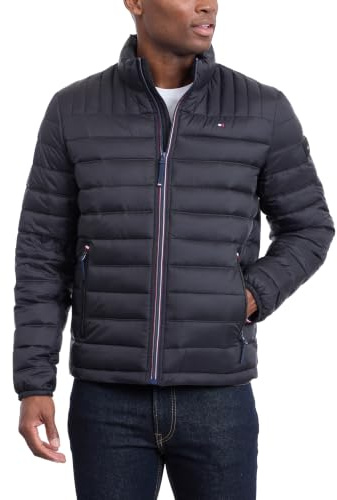 Tommy Hilfiger Herren Ultra-Loft leichte verstaubare Pufferjacke, (Standard, Groß und Hochgewachsen)