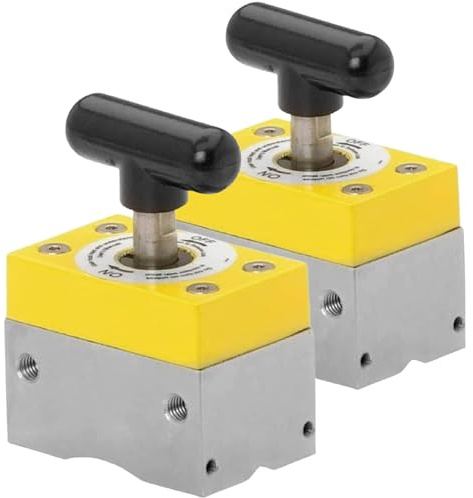 Magswitch MagSquare 165 Magnetischer Schweißwinkel-Klemmhalter für Schweißset, Werkzeug, Zubehör und Zubehör, Magnetschalter mit Ein-/Aus-Fähigkeiten, 68 kg Haltekraft, 2 Stück