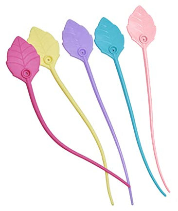 Silicone Cable Ties Resilient Zip Ties Reusable Ties Wraps for Snack Bag Tinfoil Bag, Pack of 5