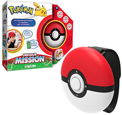 Pokémon Bandai Dresseur Mission - Jeu électronique en Forme de Poké Ball - Jeu interactif, sans écran, à Reconnaissance vocale sur l'univers des Parle français - ZZ21117