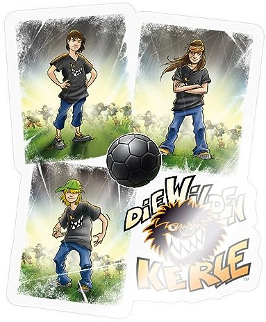 Spreadshirt Die Wilden Kerle Quartett Logo Sticker Aufkleber, 10 x 10 cm, Transparent glänzend