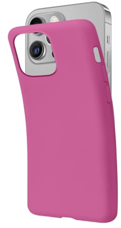 SBS iPhone 12 Pro Max Hülle Fuchsia Pantone 806C Hülle Weich Flexibel Kratzfest Dünn Bequem in der Tasche Hülle Kompatibel mit Wireless Charging