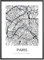 MJ-Graphics - Stadtkarte-Poster Paris - Bild mit schöner Karte & Koordinaten | Wandbild Din A4 in Galerie Qualität mit extra dickem 300g Posterpapier - FineArt Kunstdruck ohne Bilderrahmen