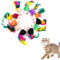 BINQILIN 10 Pièces Souris Jouet pour Chat, 10cm Jouet Chat,Jouets pour Chats Colorés,Jouet Chat Interieur Souris pour Chat(Couleur aléatoire)