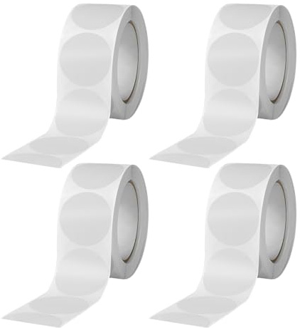2000 Adesivi Rotondi Trasparenti per Sigillo, 20 mm, Etichette Autoadesive, Rotonde per Confezioni Regalo