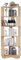 Nisorpa 5 Tier Corner Bookcase Floor Standing, Wooden Corner Bookshelf Unit, Tall Corner Shelf Unit Display Cabinet for Living Room Bedroom Office