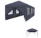 HENGMEI Pavillon Partyzelt Gartenzelt Gartenpavillon mit Seitenteilen Sonnenschutz UV-Schutz für Garten, Party, Hochzeit, Picknick (3x3m/3x6m/3x9m) (Dunkelgrau, 3x9m)