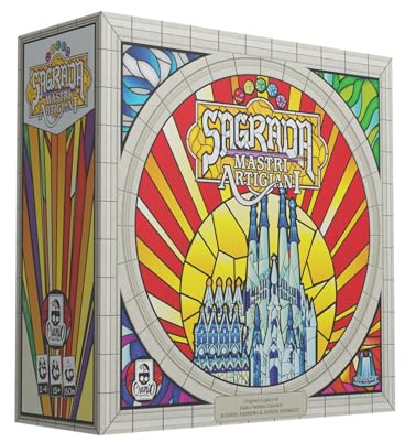 Cranio Creations - Sagrada - Mastri Artigiani, Das Legacy-Spiel zum BAU der berühmten Basilika von Barcelona, Ausgabe in Italienischer Sprache