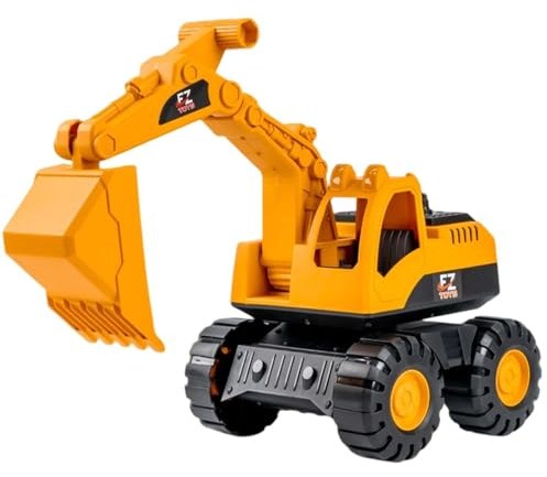 Zasdvn Excavadora De Juguete, Excavadora De Conducción por Inercia Niños Divertido Rueda Libre Educativos Juguetes Niños Pequeños Y Niños Pequeños Minería Arena Vehículos Construcción