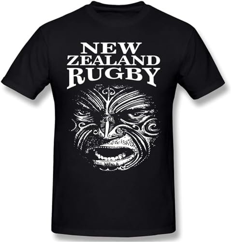 New Zealand Rugby Unisex T-Shirt Black Mens Tops Casual Size XL