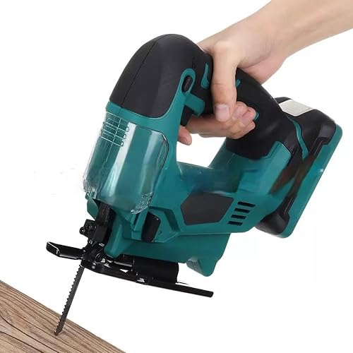 Seghetto alternativo a batteria con 4 impostazioni orbitali, 2900SPM Seghetto alternativo elettrico compatibile con Makita 18V batteria, con impostazione dello smusso a 45° e 10 lame (senza batteria)