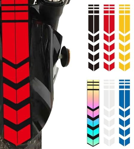 EORPAVU Calcomanías, Adhesivos e imanes, franjas de ruedas, adhesivos para guardabarros, franjas reflectantes en llantas, adhesivos para coches y motos (6 colores)