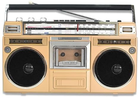 Radio Boombox With CD And Cassette Player, FM/DAB+ Radio, USB Recording, Bluetooth, Ideal For Family Gathering And Travel(Gold)