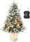 Weihnachtsbaum Künstlich 90cm mit 78 Beleuchtung, Snow Flocked Künstlicher Weihnachtsbaum Batteriebetrieben Pre-lit Premium mit roten Beeren Weihnachten deko für Zuhause, Büro, Weiße Basis