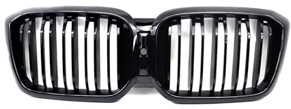 Nieren Schwarz Kühlergrill Streifen Kühlergrill für BMW X3 X4 G01 G02 Lci 2022-2024,Grill Glanz Schwarz Doppelsteg Sport Kühlergrill