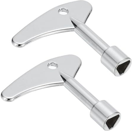 PATIKIL 2Stk Dreieck Schraubenschlüssel Schlüssel Dreikant Utility Service Schlüssel Steckschlüssel Universal Schloss Schlüssel für Gas Elektrisch Aufzug Lift Tür Schloss