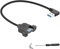 JSADZKJ Cavo di prolunga USB 3.0,cavo di collegamento adattatore USB A maschio-femmina USB 3.0 con cavo a vite per montaggio a pannello per stampante,scanner,tastiera,mouse 12cm/0.39FT