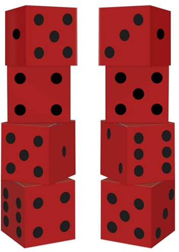 Mototo Große Casino-Würfelboxen, 27,9 cm, Casino-Themenparty-Dekoration, Jumbo-Würfel, Geschenkboxen für Brettspiel, Nacht, Tisch, Mittelstück, Las Vegas, Abschlussfeier, Abschlussball,