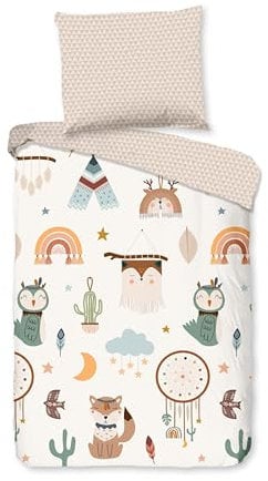 Good Morning Kinder Bettwäsche 135x200 Remi Indie Vintage Sand beige 33035