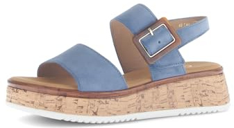 Gabor Damen Riemchensandalen, Frauen Sandalen,flach,Sommerschuhe,Freizeitschuhe,offene Schuhe,Strandschuhe,Heaven(LDS/S.Kork),44 EU / 9.5 UK