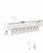 Ezcasch Rail de rideau de plafond coulissant en aluminium pour séparateur de pièce, fenêtres, intimité, 5 m, blanc