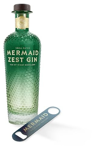 Mermaid Zest Gin 70cl with Bar Blade Gift - Smooth, Refreshing & Zesty - Vegan & Gluten Free