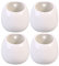 Juego de 4 macetas colgantes de cerámica para interiores y exteriores, para colgar plantas, decoración de jardín, color blanco